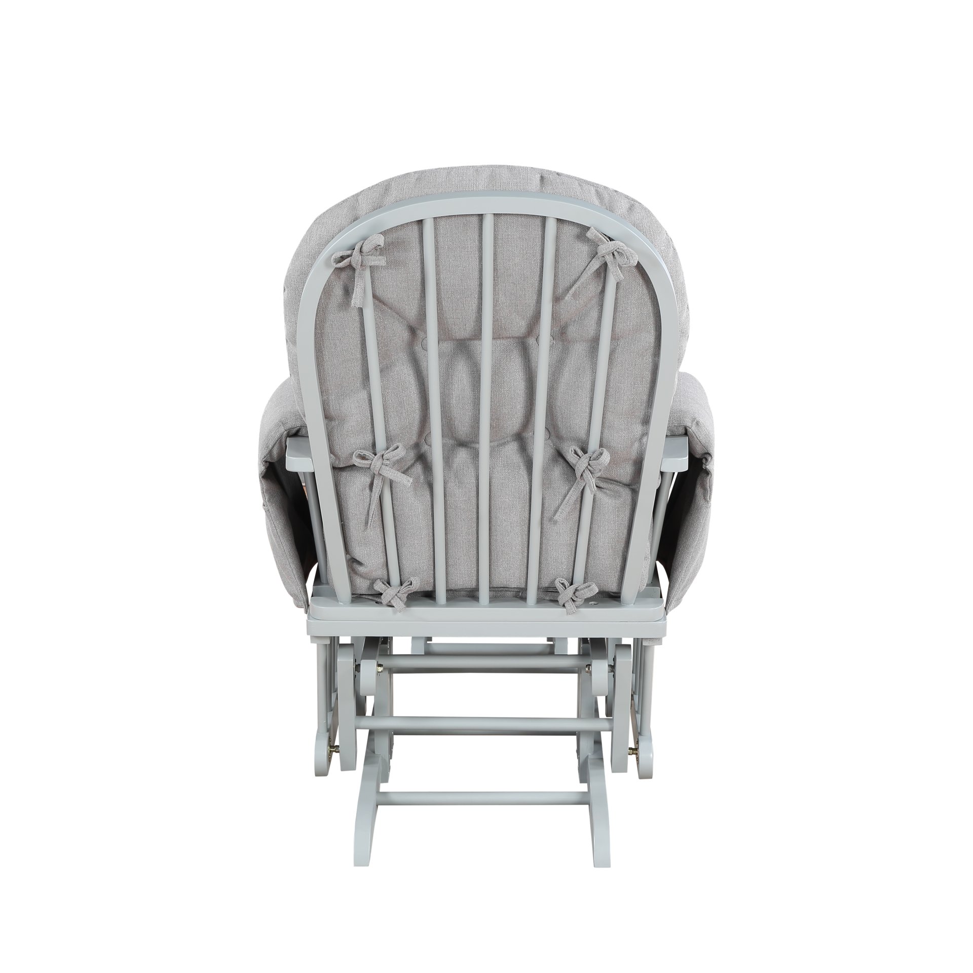 Mason - Glider And Ottoman Gray Wood - Oyster Fabric - Image 5