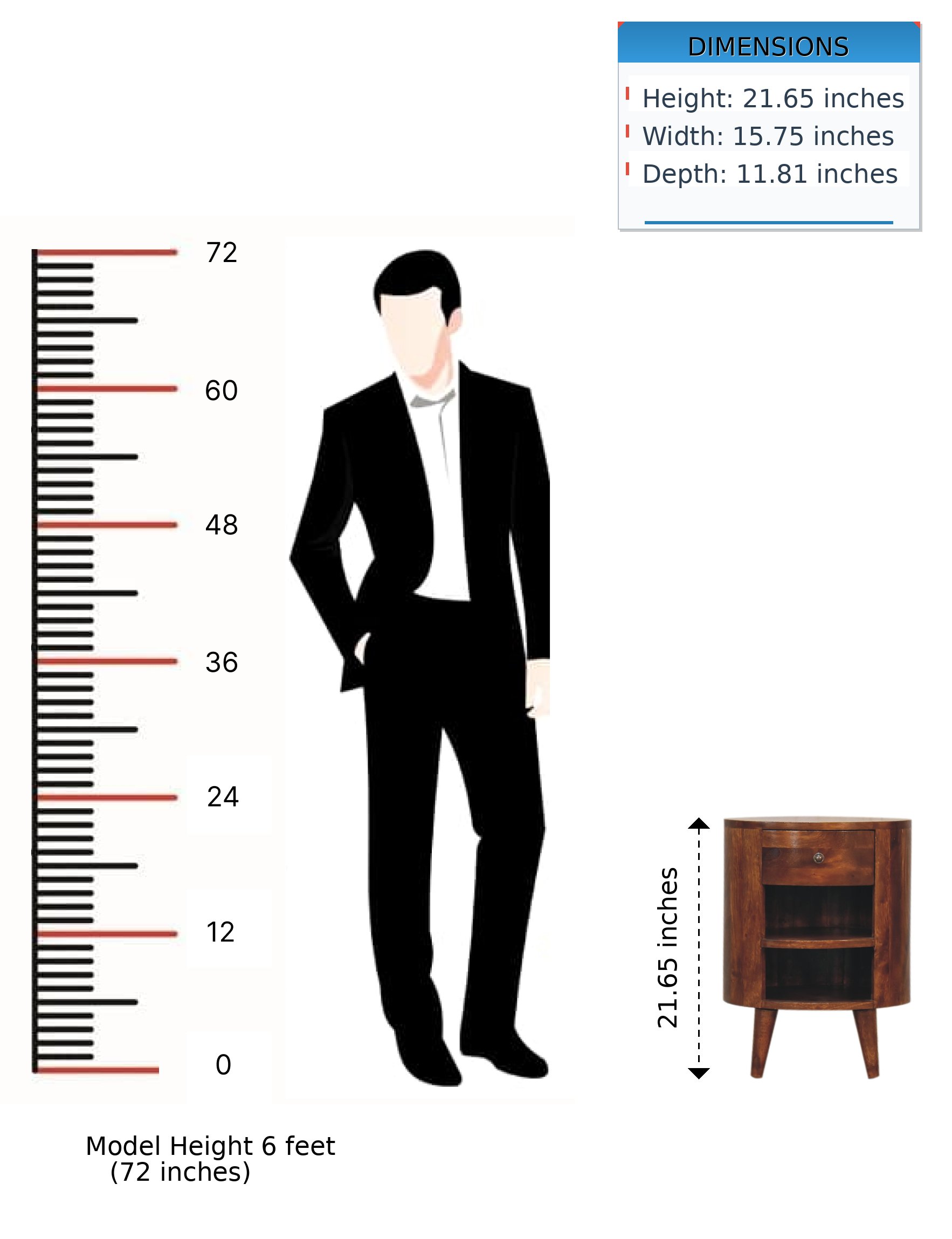 Cortez - Nightstand - Chestnut - Image 13