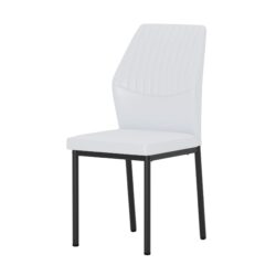 Dining Chairs Set With Ergonomic Design (Set of 6) - White / Black