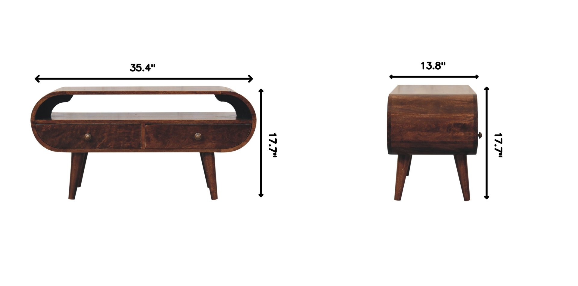 Circular TV Stand - Walnut - Image 13