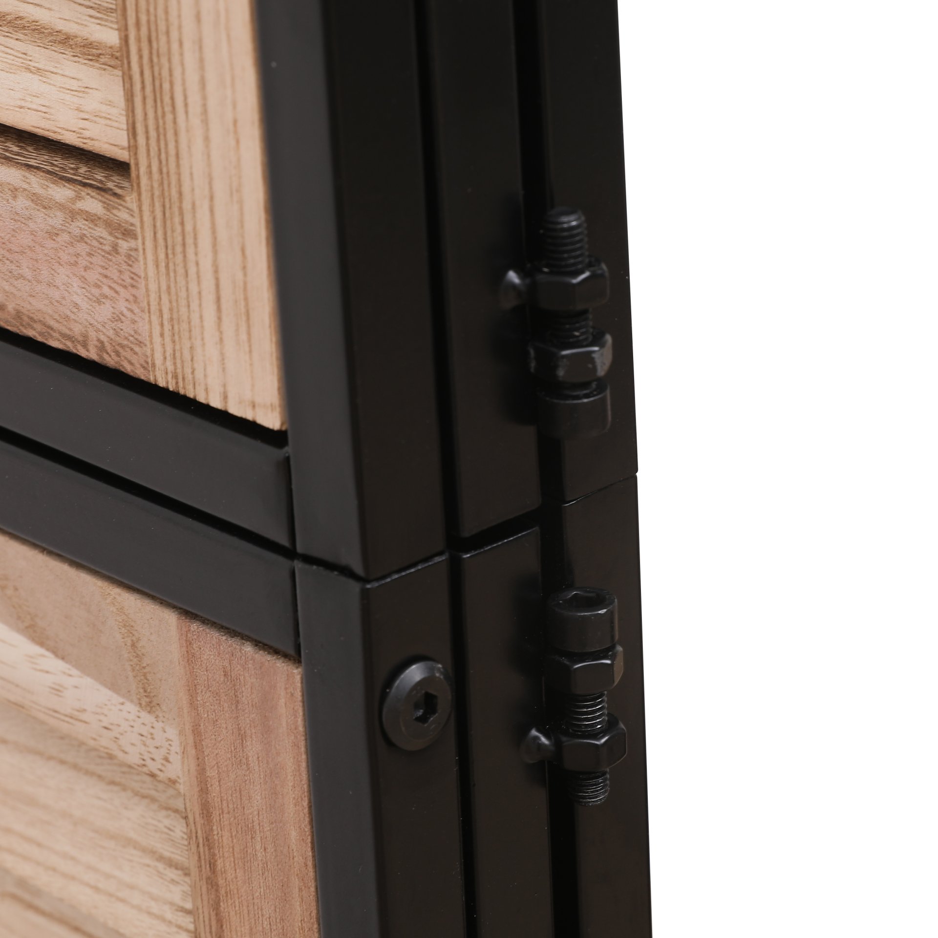 Rustic 3 Panel Room Dividers And Folding Privacy Screen Wooden Room Partitions 6Ft Wall Divider - Natural - Image 11