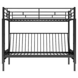 Twin Over Full Bunk Bed, Multi Function - Black
