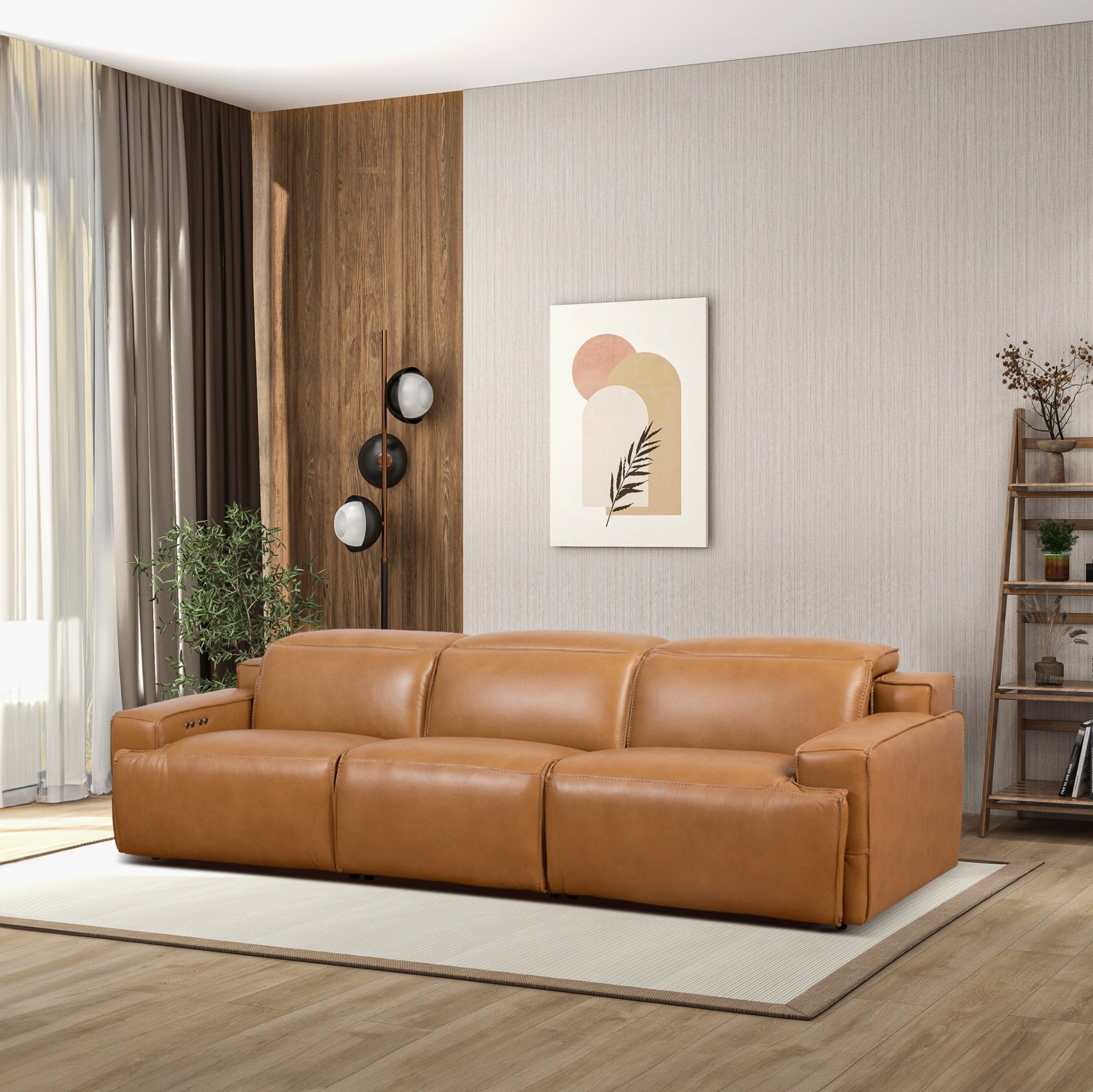 Urbana - Triple Power Recliner Sofa - Tan - Image 12