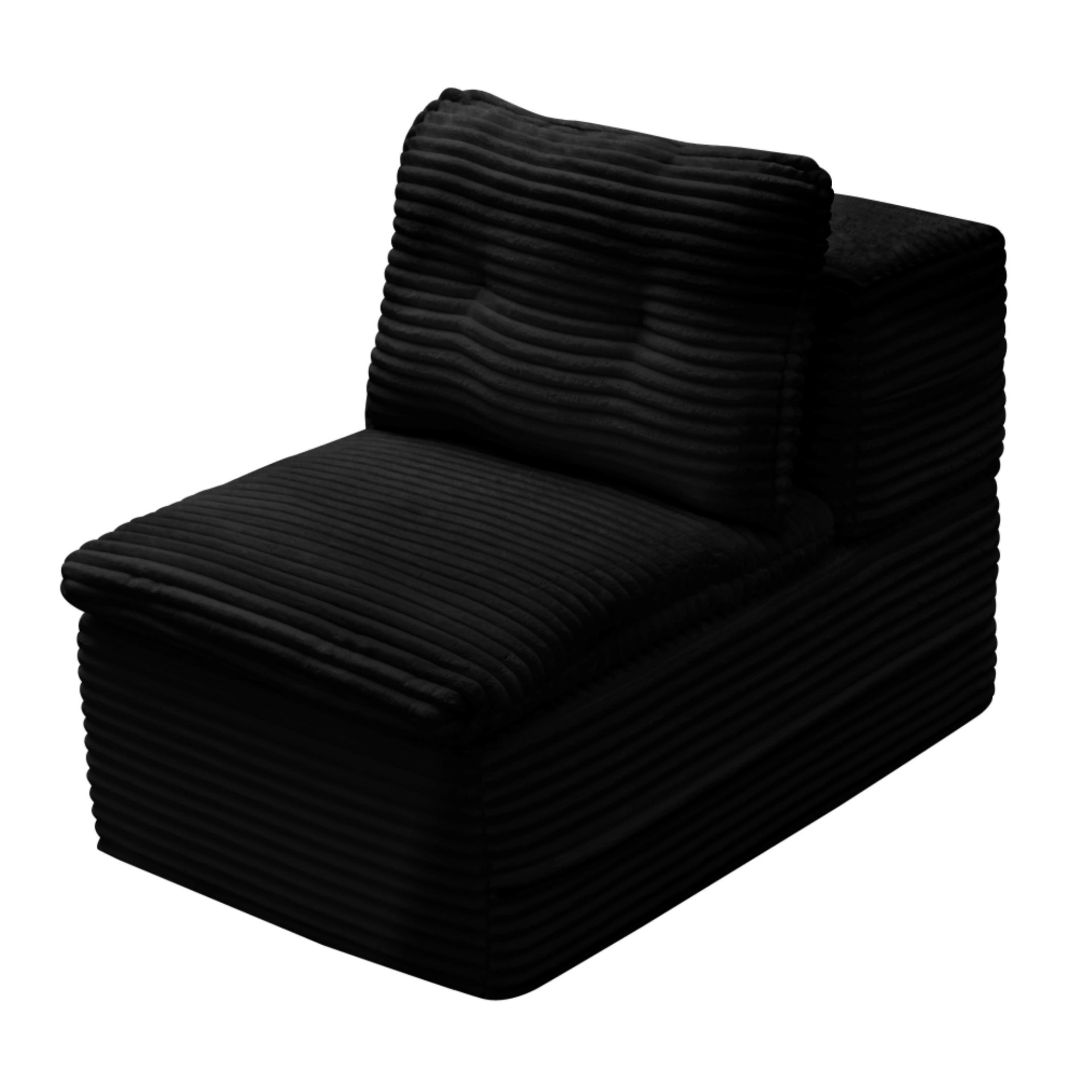 Multi Functional Sectional Sofa Bed With Independent Chaise Lounge And Functional Blanket - Black - Image 16
