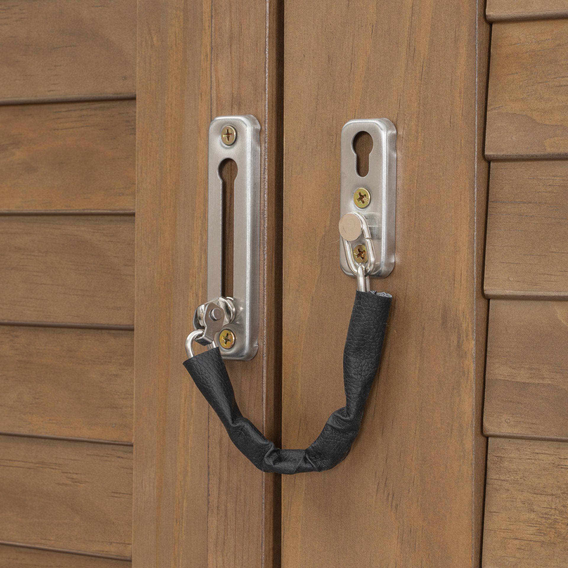 Queen Size Murphy Bed With Louvered Design And Multiple Storage Shelves - Wood - Image 9
