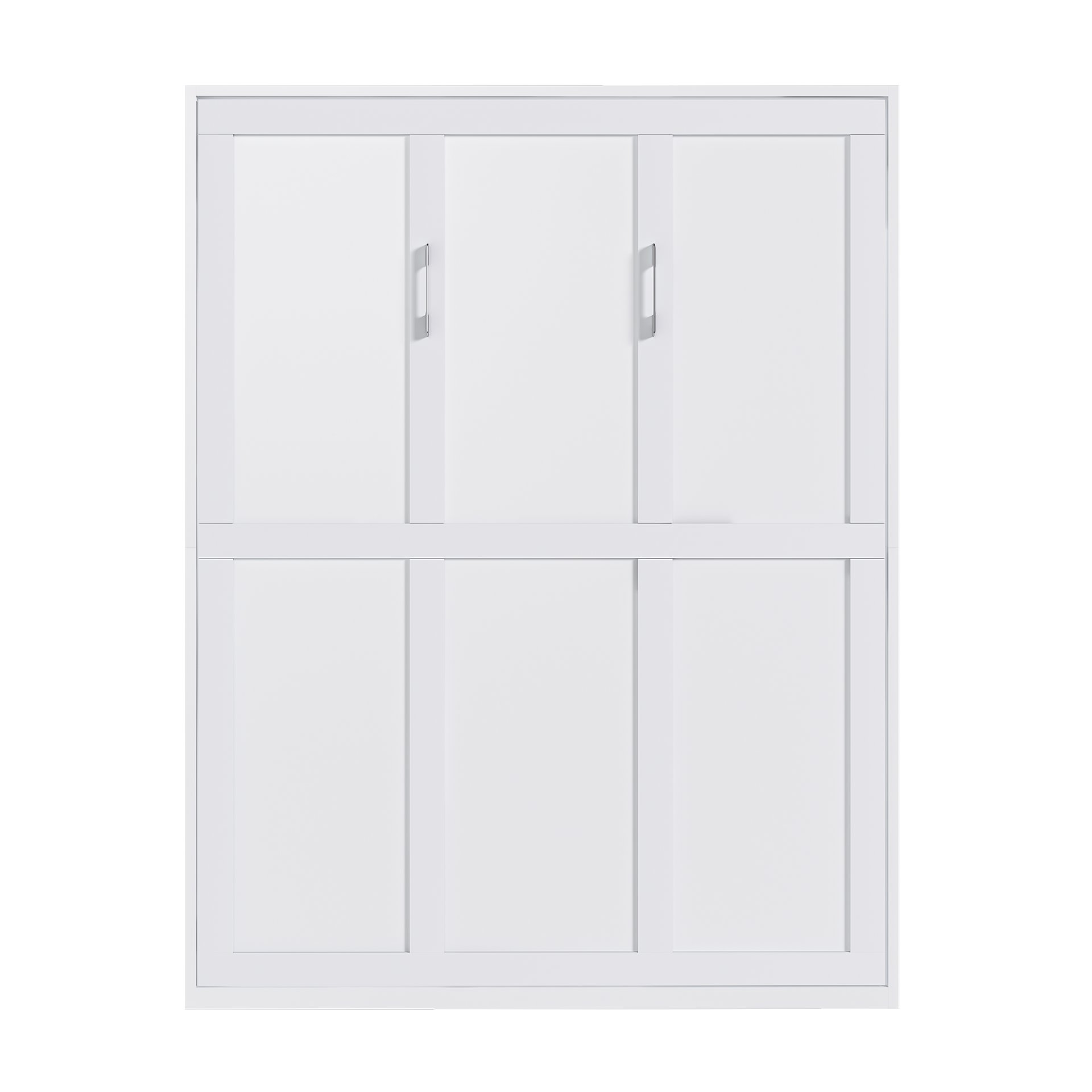Queen Murphy Bed, Space Saving Design - White - Image 16