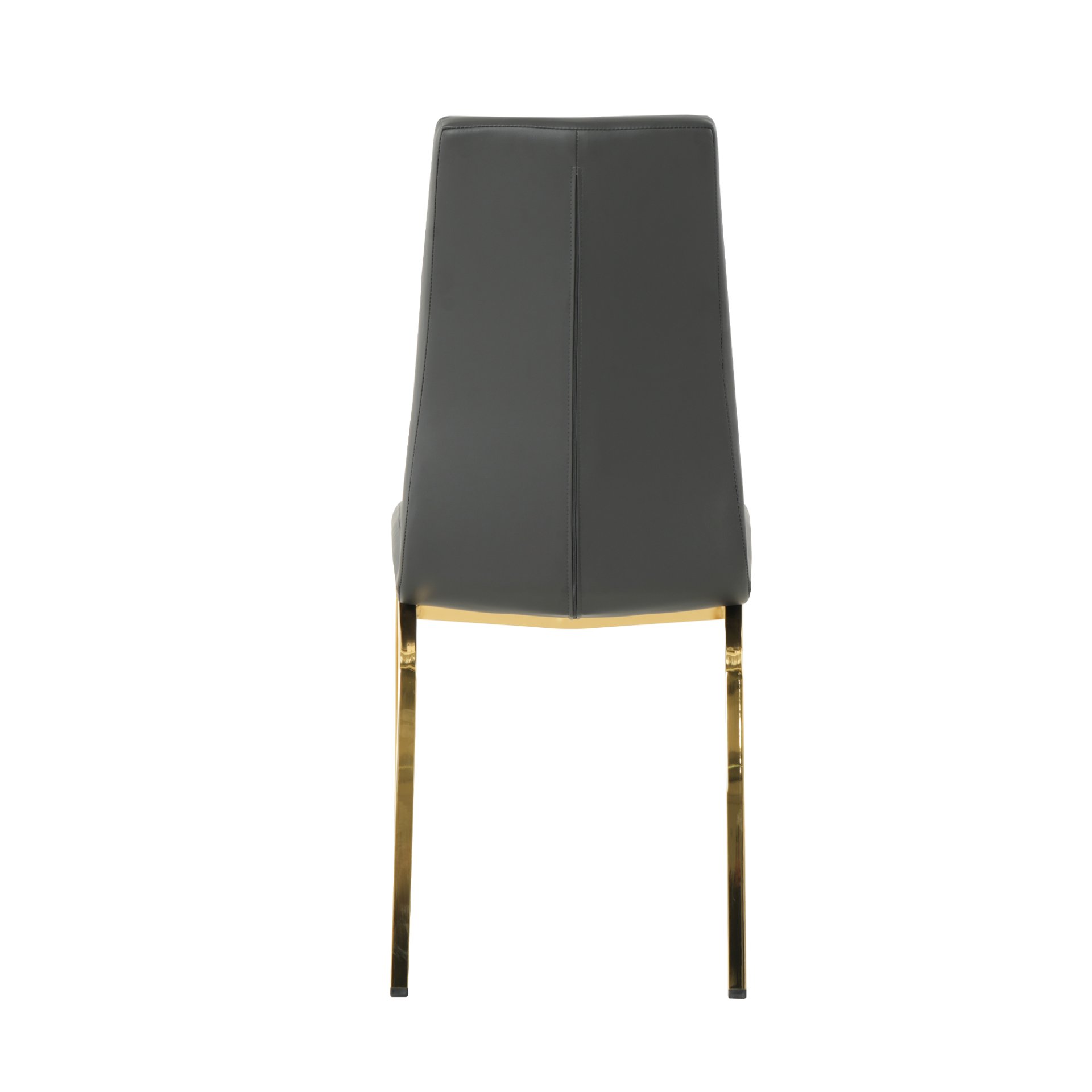 Modern Upholstered Dining Chair (Set of 4) With Gold Plated Metal Legs - Black - Image 10