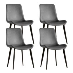 Modern Ergonomic Design Dining Chairs For Kitchen (Set of 4) - Gray