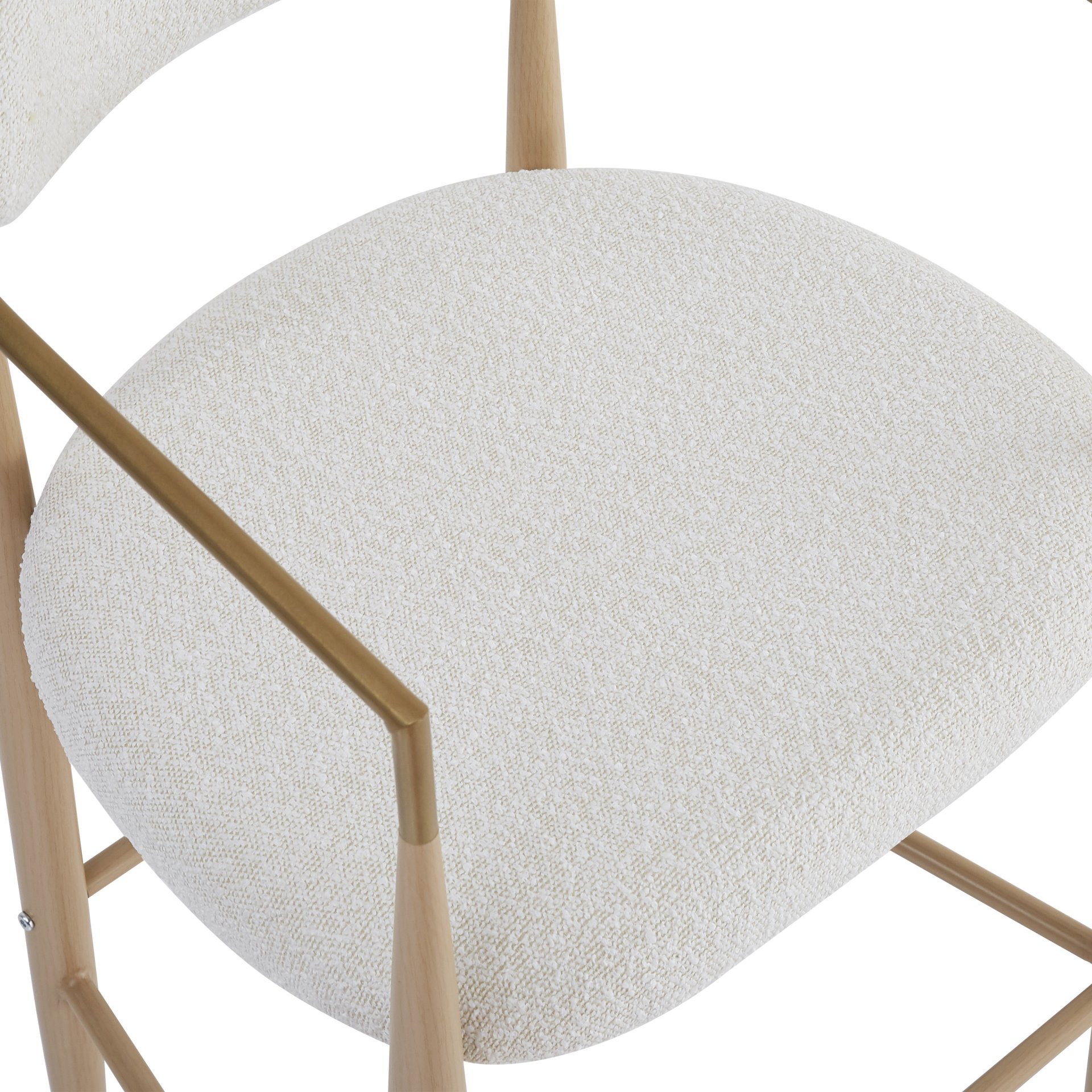 Upholstered Barstools & Back For Kitchen Island (Set of 2) - Beige - Image 14