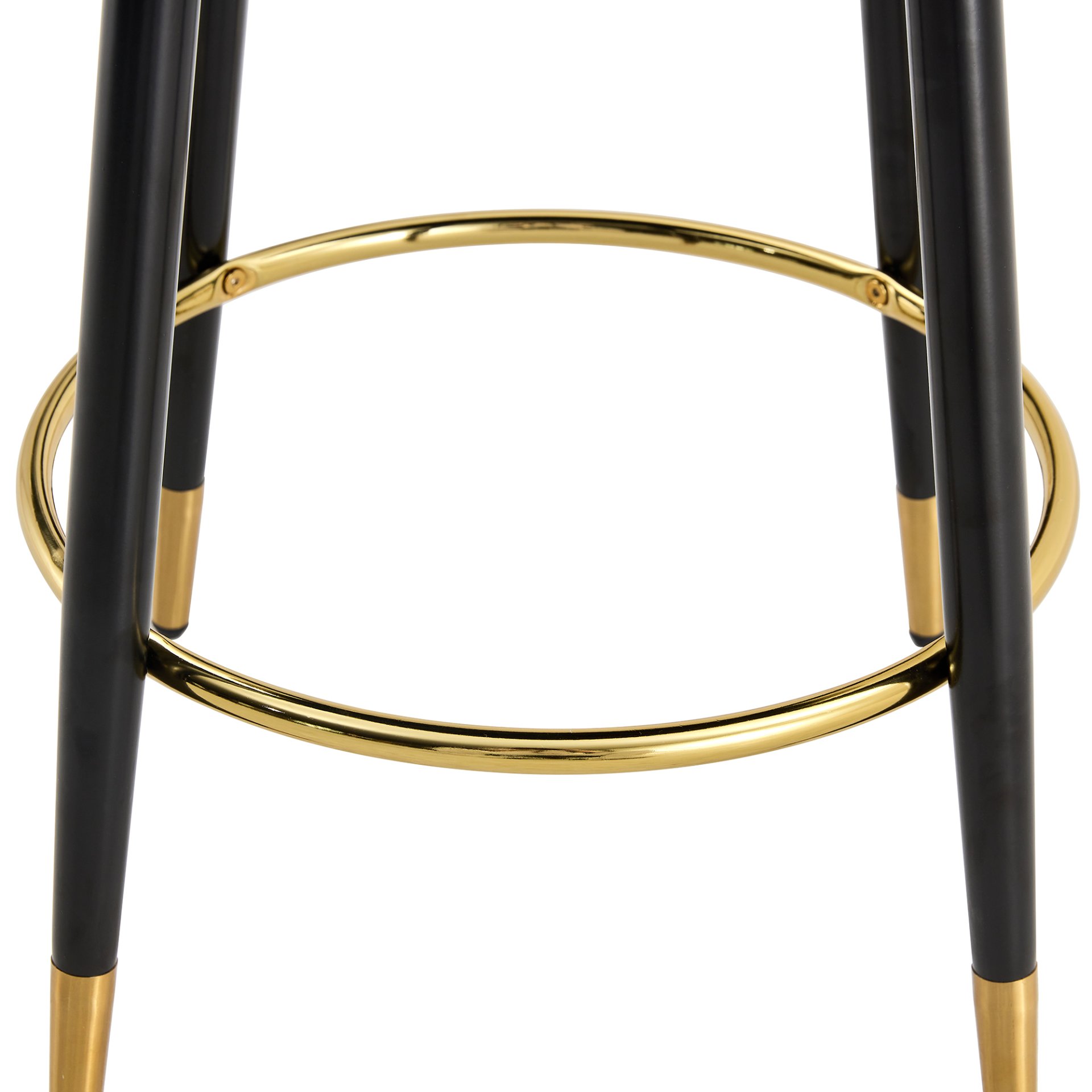 Modern Comfortable Upholstered Bar Chair With Smooth And Beautiful Metal Legs For Dining Room, Kitchen, Terrace And Guest Office (Set of 2) - Black / Gray - Image 15