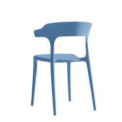 Stackable Chairs (Set of 4) - Blue / White