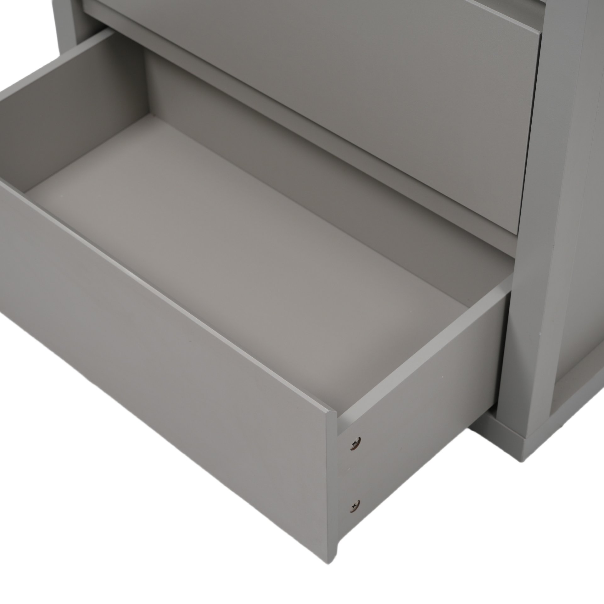 Freestanding Bathroom Vanity With Sink, 2 Full Extension Drawers, Soft Close Slides - Gray - Image 20