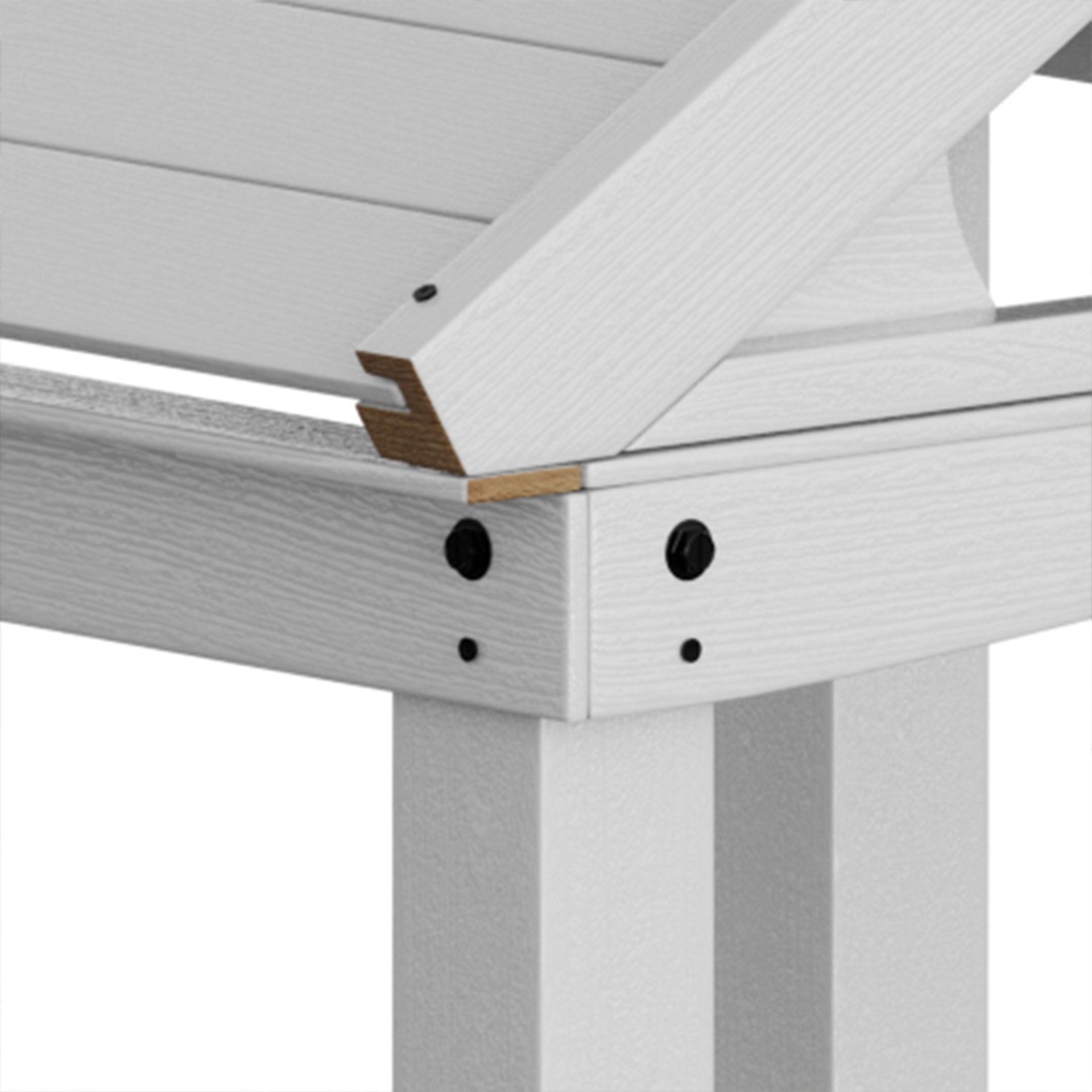 Outdoor Wooden Playhouse With Bench And Door - White - Image 4