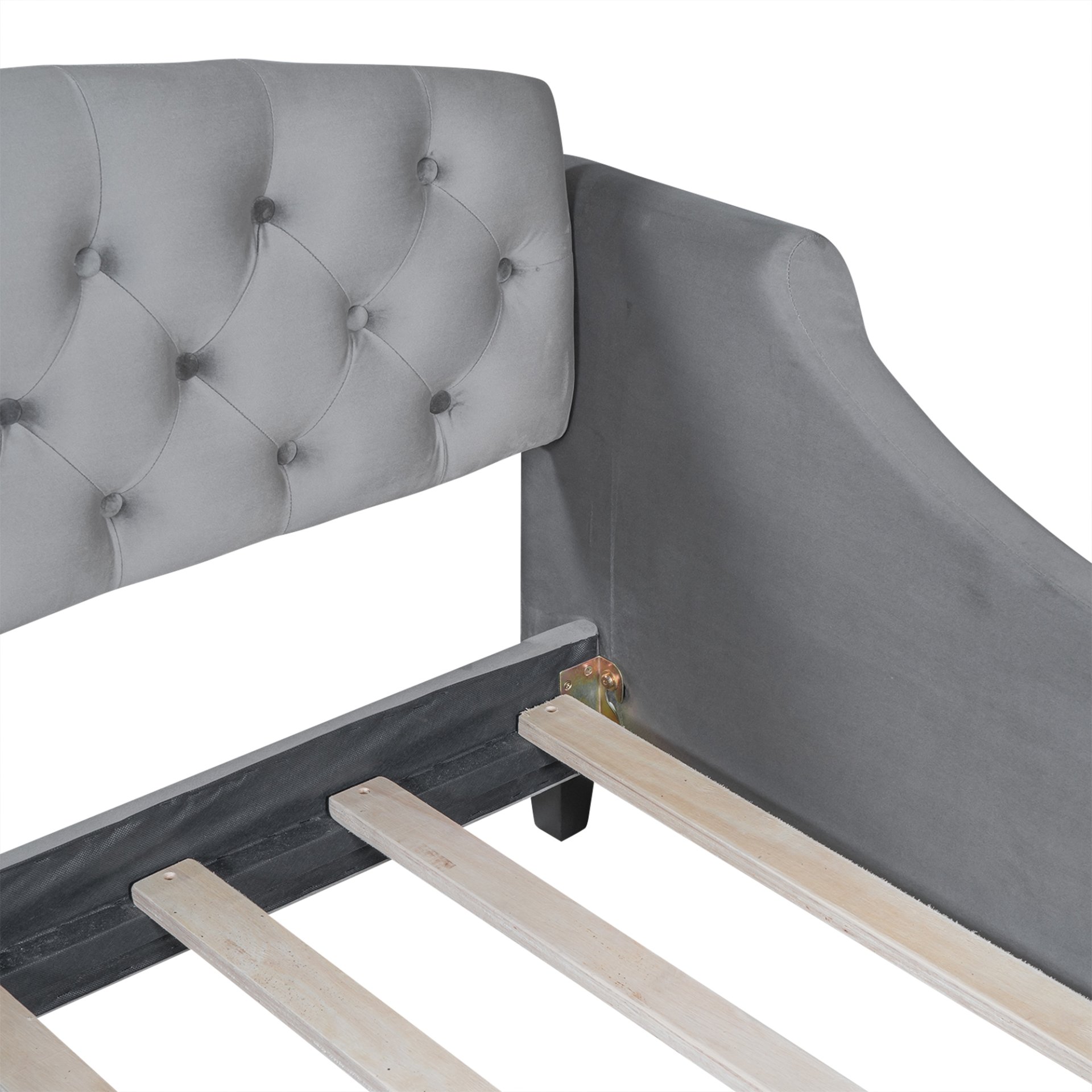 Luxury Tufted Button Daybed, Twin - Gray - Image 9