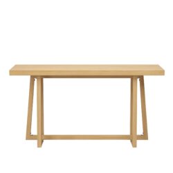 Console Table Stylish Rectangular Entryway Table Outdoor Console Table For Patio Sturdy Construction Hall Table - Natural