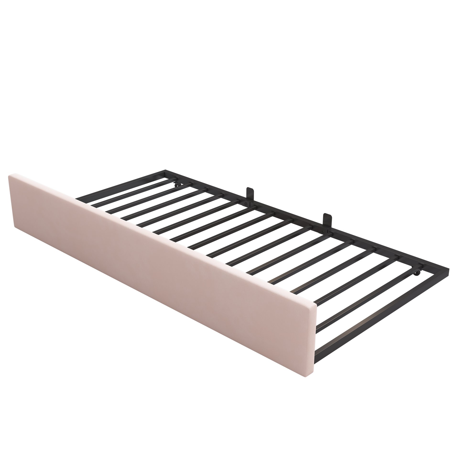 Twin Size Sofa L-Shaped Daybed With Pull Out Twin Bed - Pink - Image 16