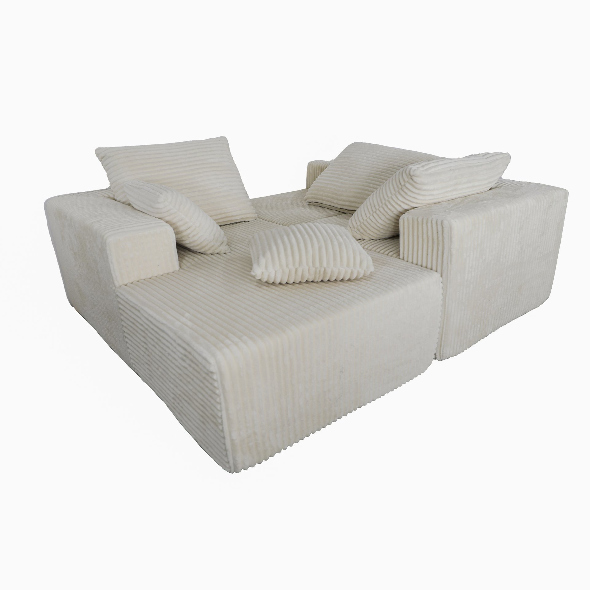 Corner Combination Sofa Sectional Couch, Modular Design For Flexible Living Spaces - Beige - Image 27