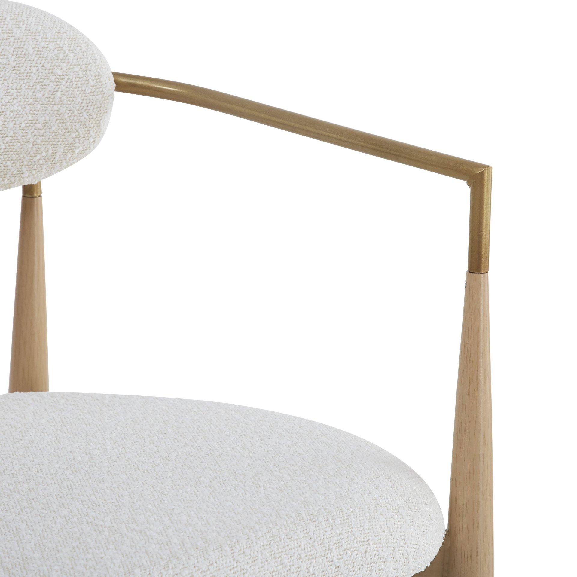 Upholstered Barstools & Back For Kitchen Island (Set of 2) - Beige - Image 12