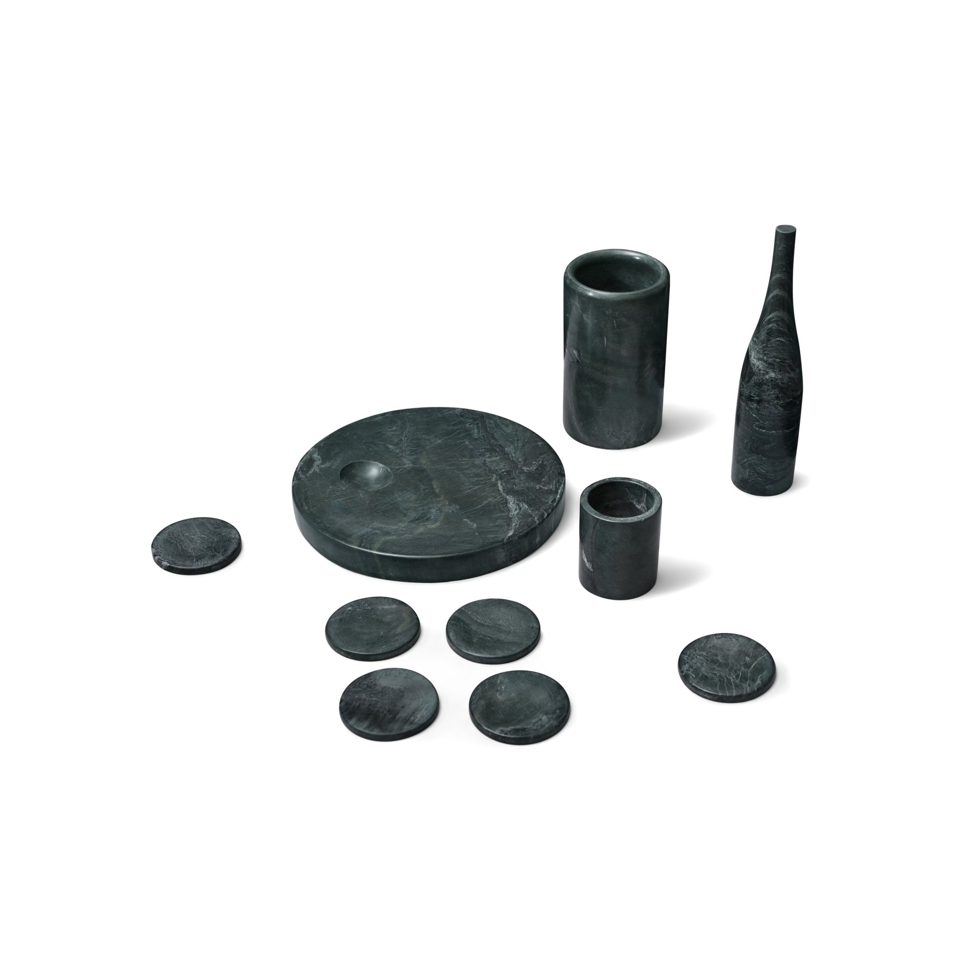 Natural Marble Dining Room Accessories Set, Luxury (Set of 10) - Green - Image 10