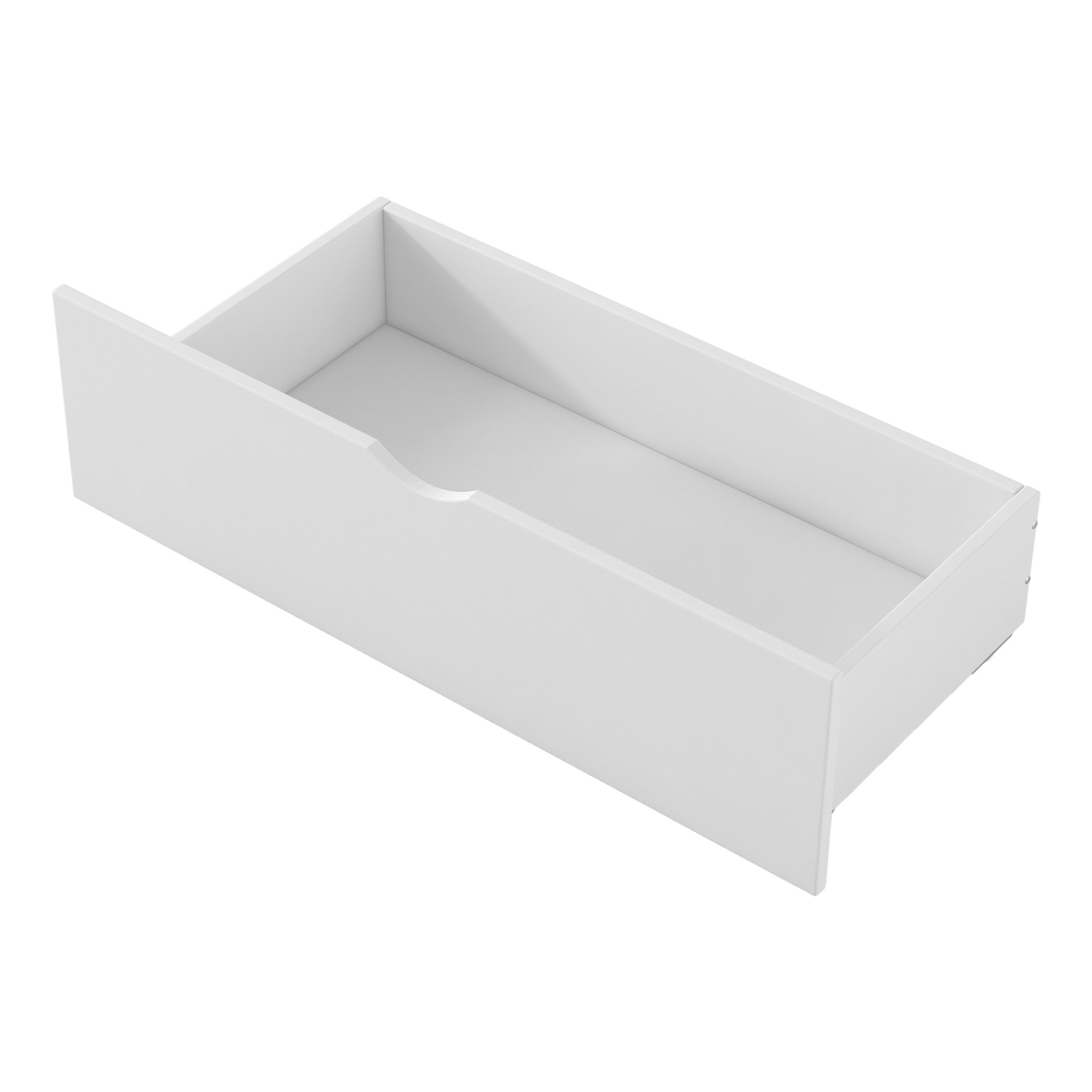 Twin Size Platform Bed With Guardrail And 2 Drawers - White - Image 8