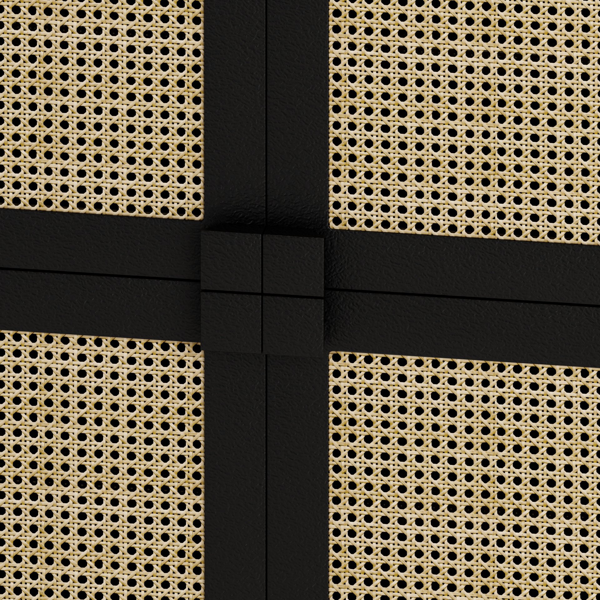 4 Door Storage Cabinet With 8 Shelves - Black - Image 8