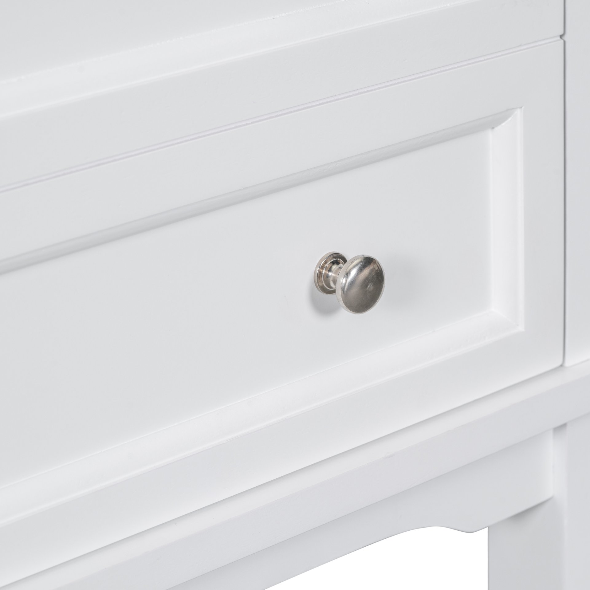 24" Bathroom Vanity Without Sink, Base Only, Storage Cabinet With Drawer And Open Shelf - White - Image 12