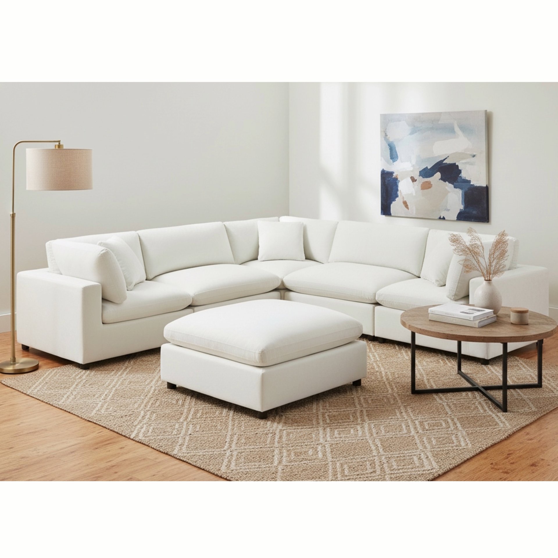 Caylie - Modular 6 Piece Sectional - Ivory - Image 2