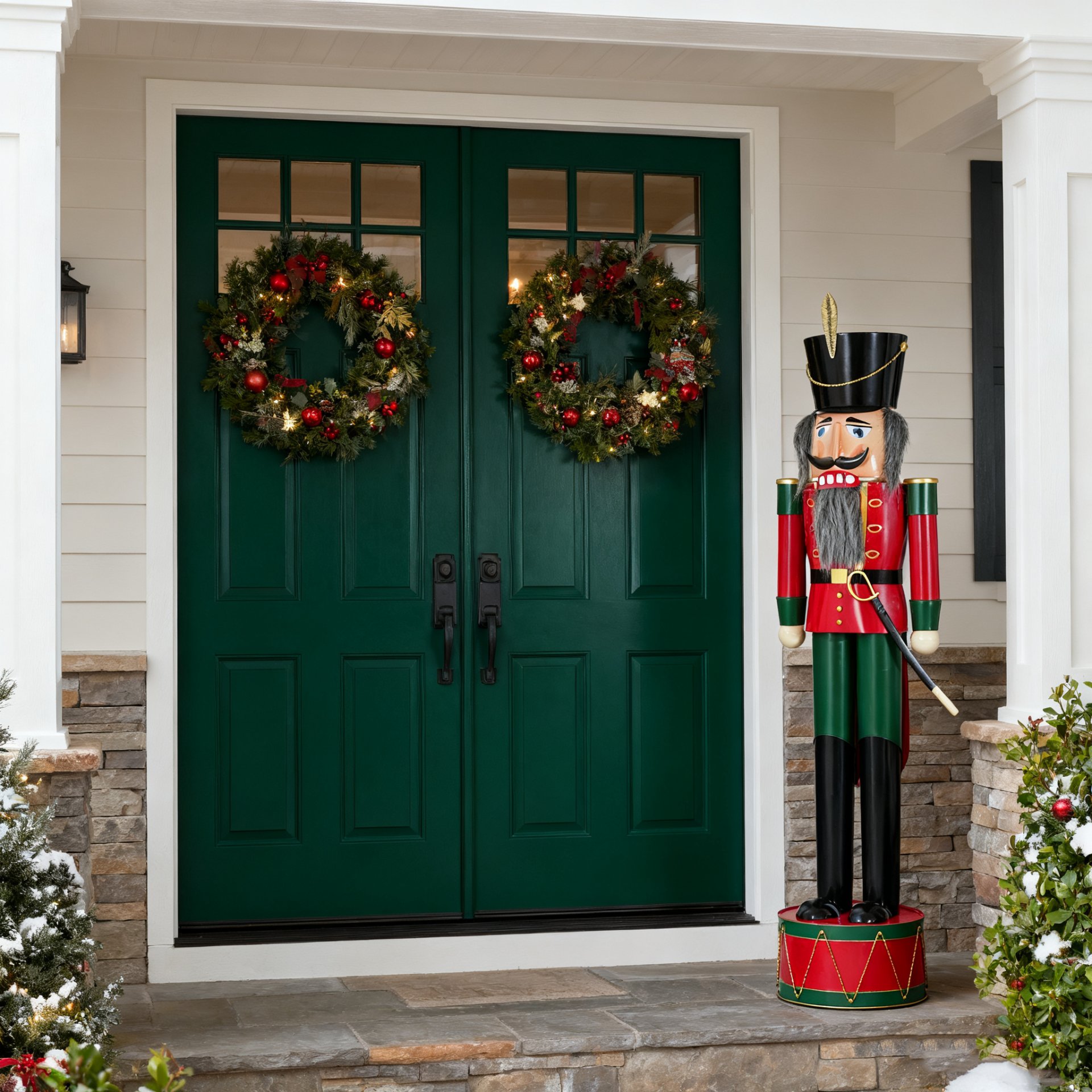 Classic Nutcracker Holiday Decor - Green / Red - Image 12