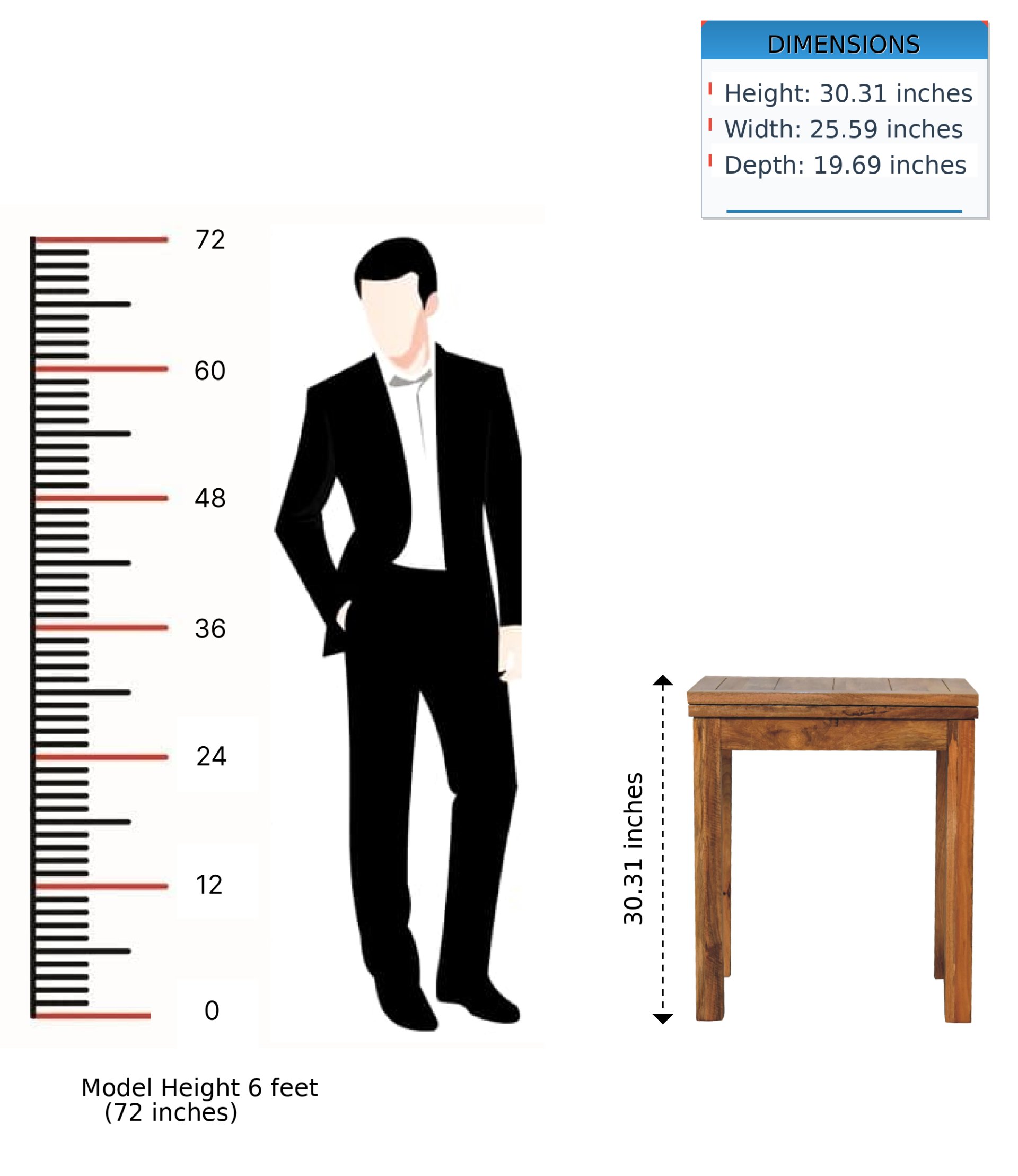 Mini Butterfly Dining Table - Oak - Image 12