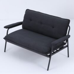 Modern Metal Frame Sofa With Sponge Filling For Compact Spaces And Versatile Use - Black