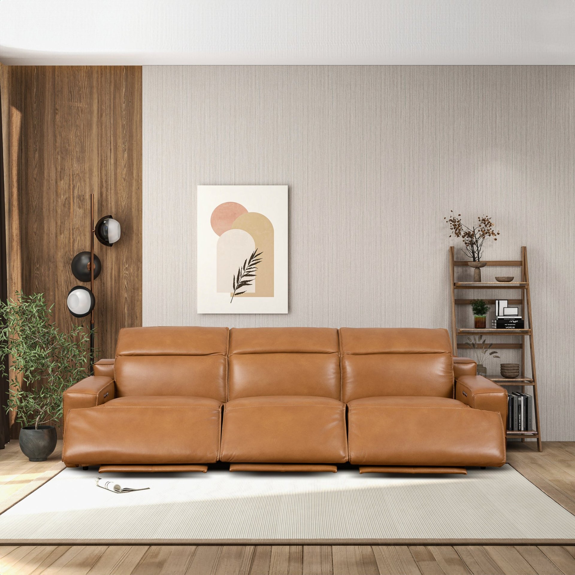Urbana - Triple Power Recliner Sofa - Tan - Image 7