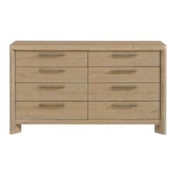Contemporary 8 Drawer Dresser - Tan