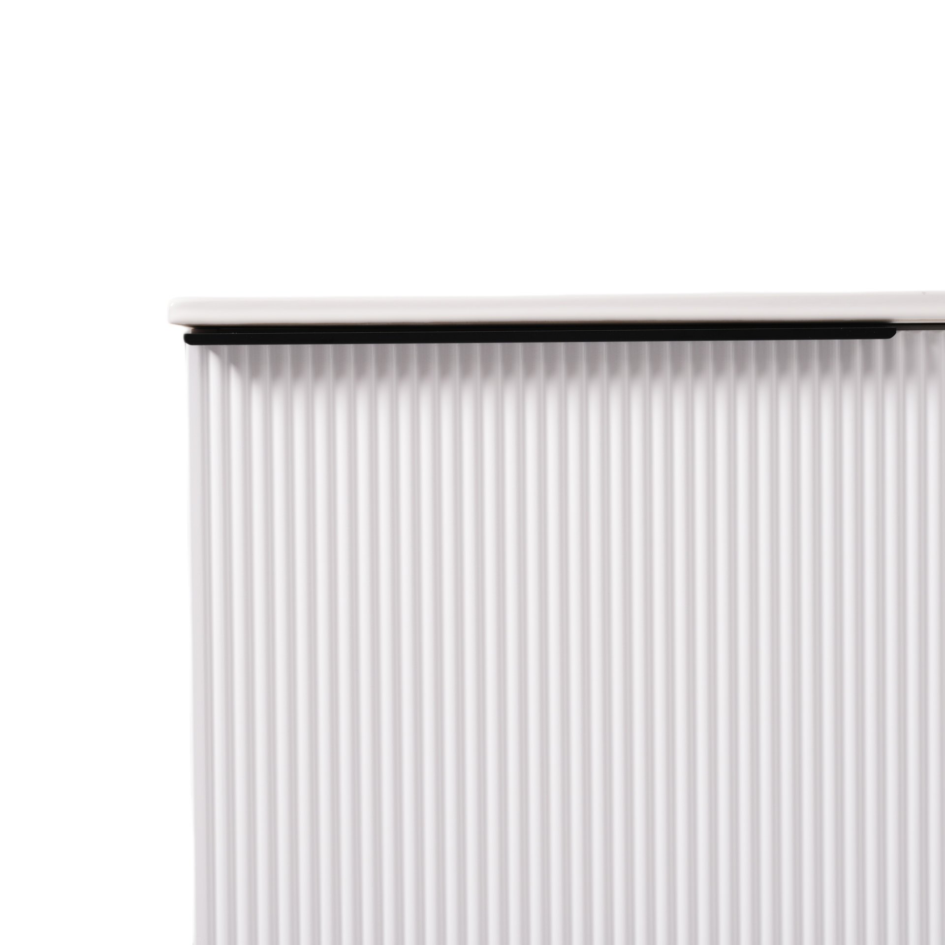 Fluted Bathroom Vanity With Sink, Full Extension Drawers, Soft Close Slides - White - Image 17