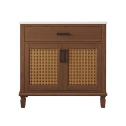 Bathroom Vanity With Sink, Free Standing Cabinet With Soft Close Drawers - Brown