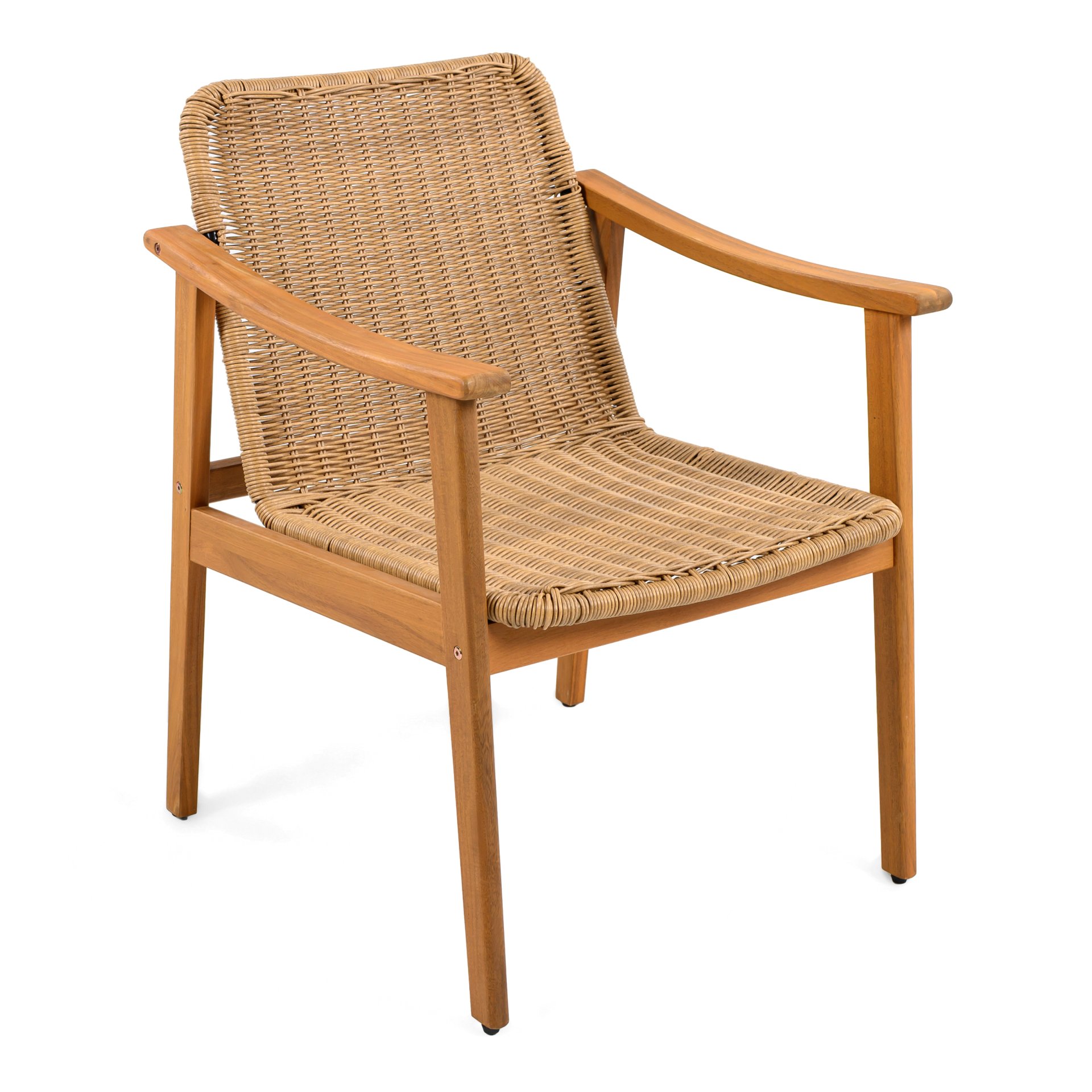 Outdoor Dining Chairs (Set of 2) - Teak / Beige - Image 13
