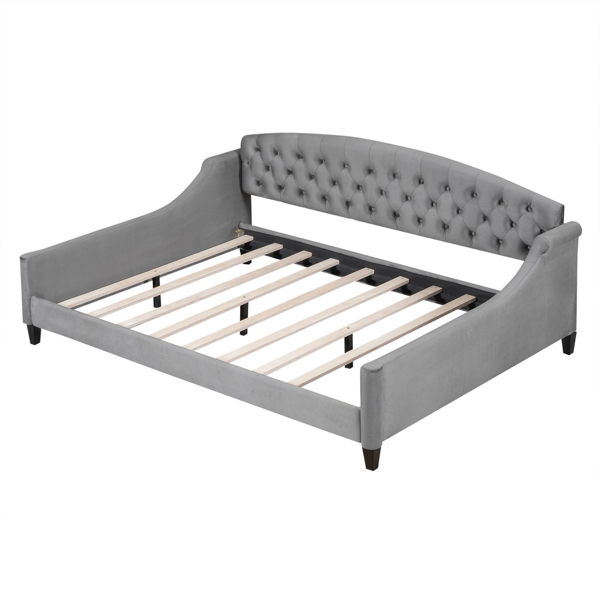 Luxury Tufted Button Daybed, Full - Gray - Image 7