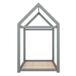 Twin Size House Shape Bed - Gray