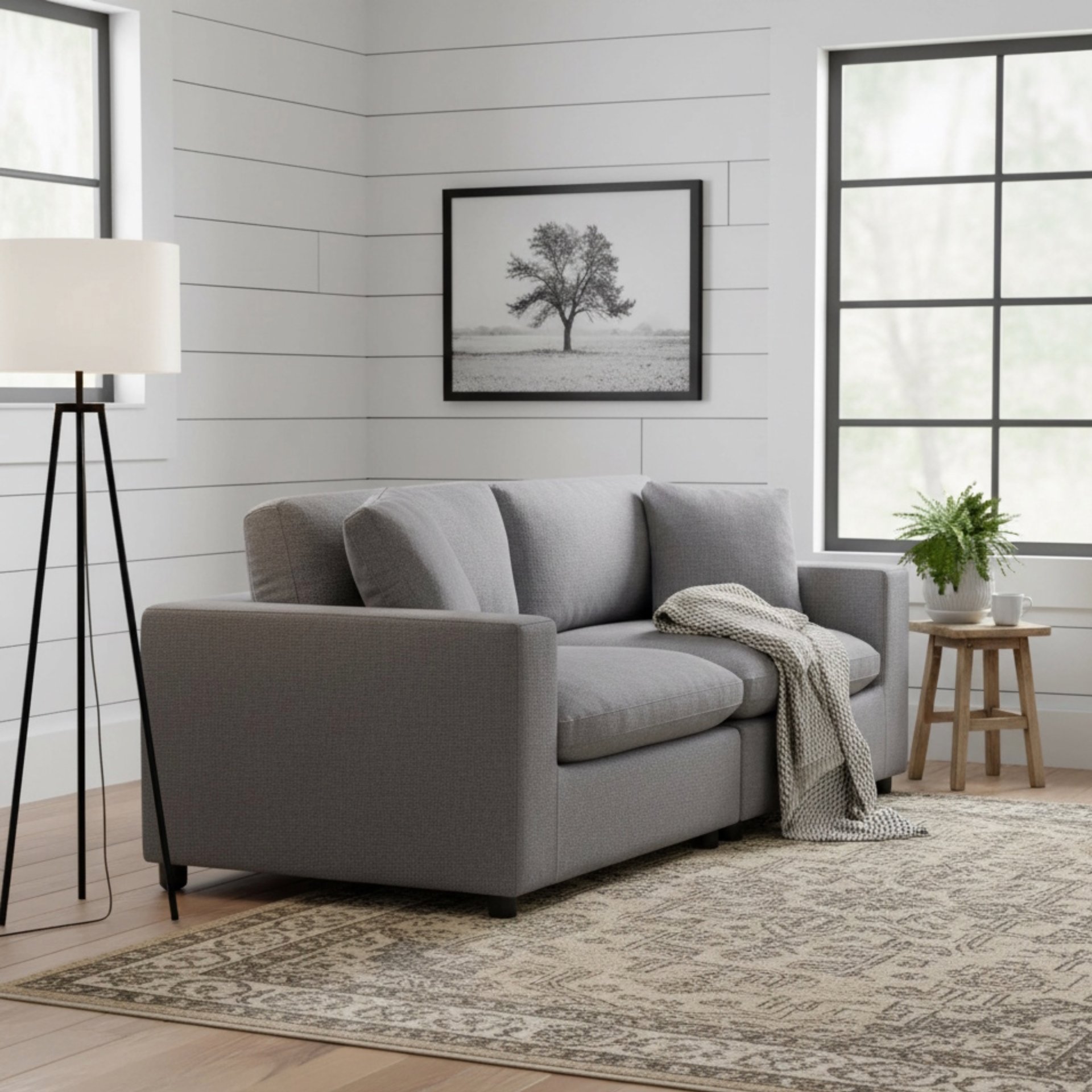 Cassandra - Modular 2 Piece Sofa - Charcoal Gray - Image 2