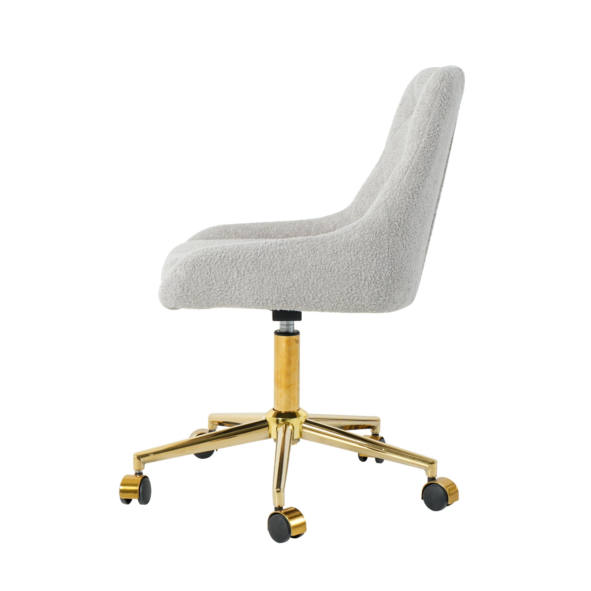 Modern Teddy Velvet Fabric Dining Chair With Gold Plated 5 Claw Legs - Gray - Image 16