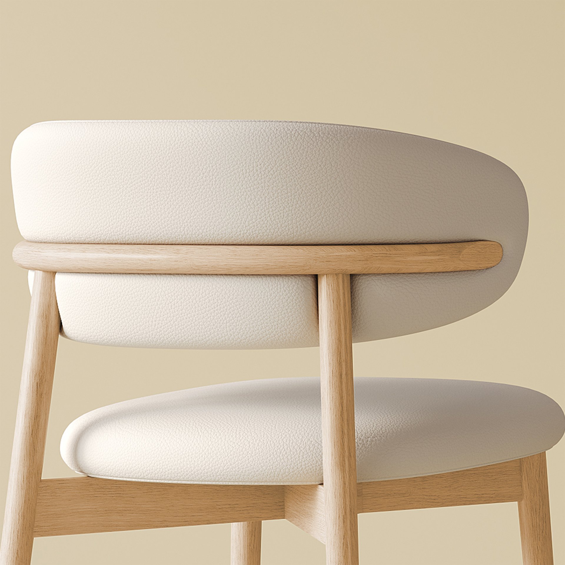 Dining Chair For Dining Room, Kitchen (Set of 2) - White - Image 11