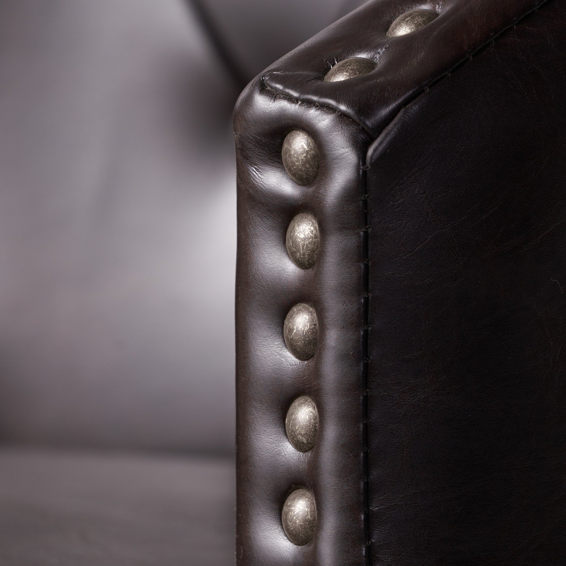 360 Degree Swivel Bar Stool With Stunning Nailhead Trim (Set of 2) - Brown - Image 13