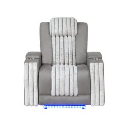 Duran - Power Recliner With LED Lighting - Gray