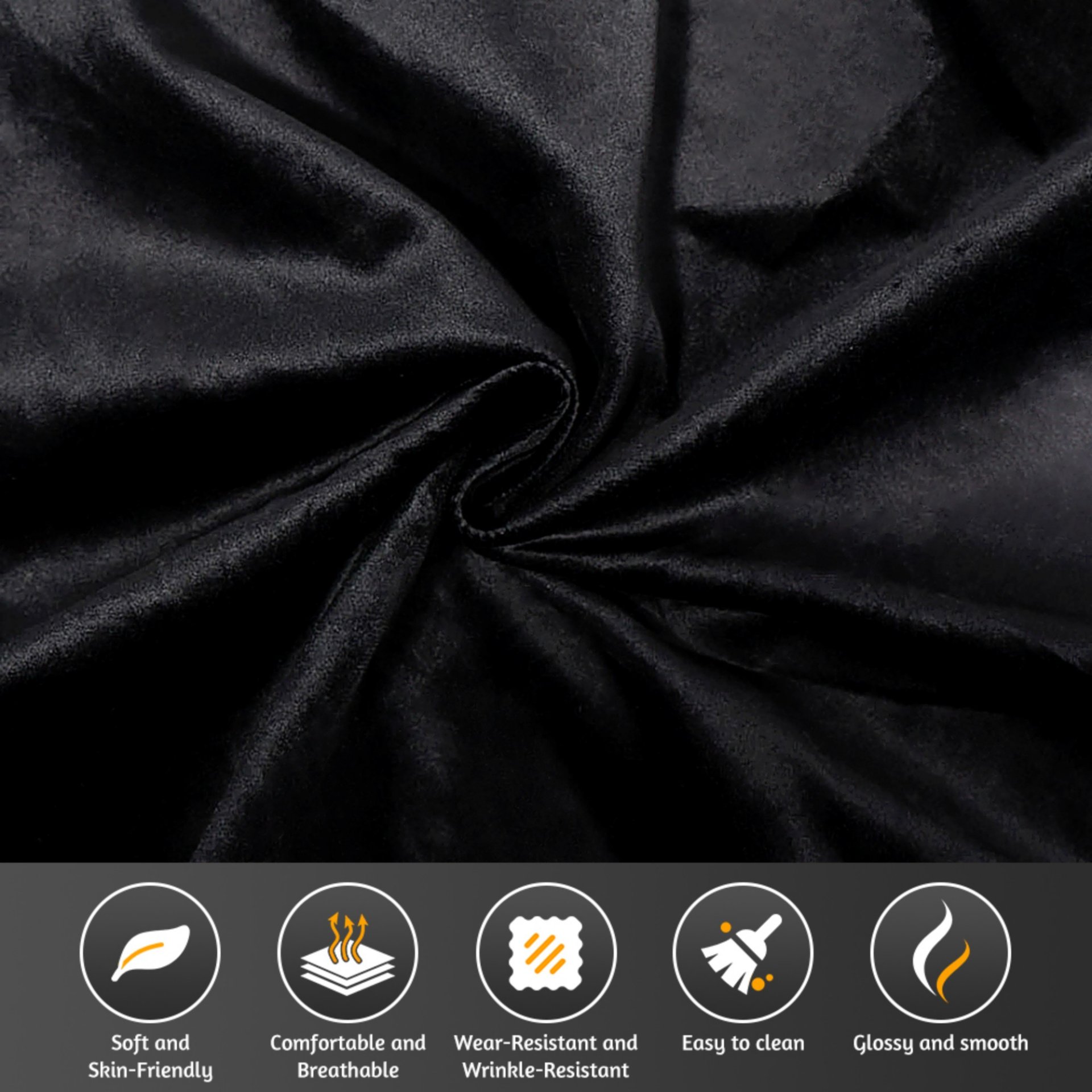 3 In 1 Pull Out Sofa Bed, Convertible Sleeper Sofa Bed, 3 Seater Sofa With Movable Ottoman - Black - Image 14