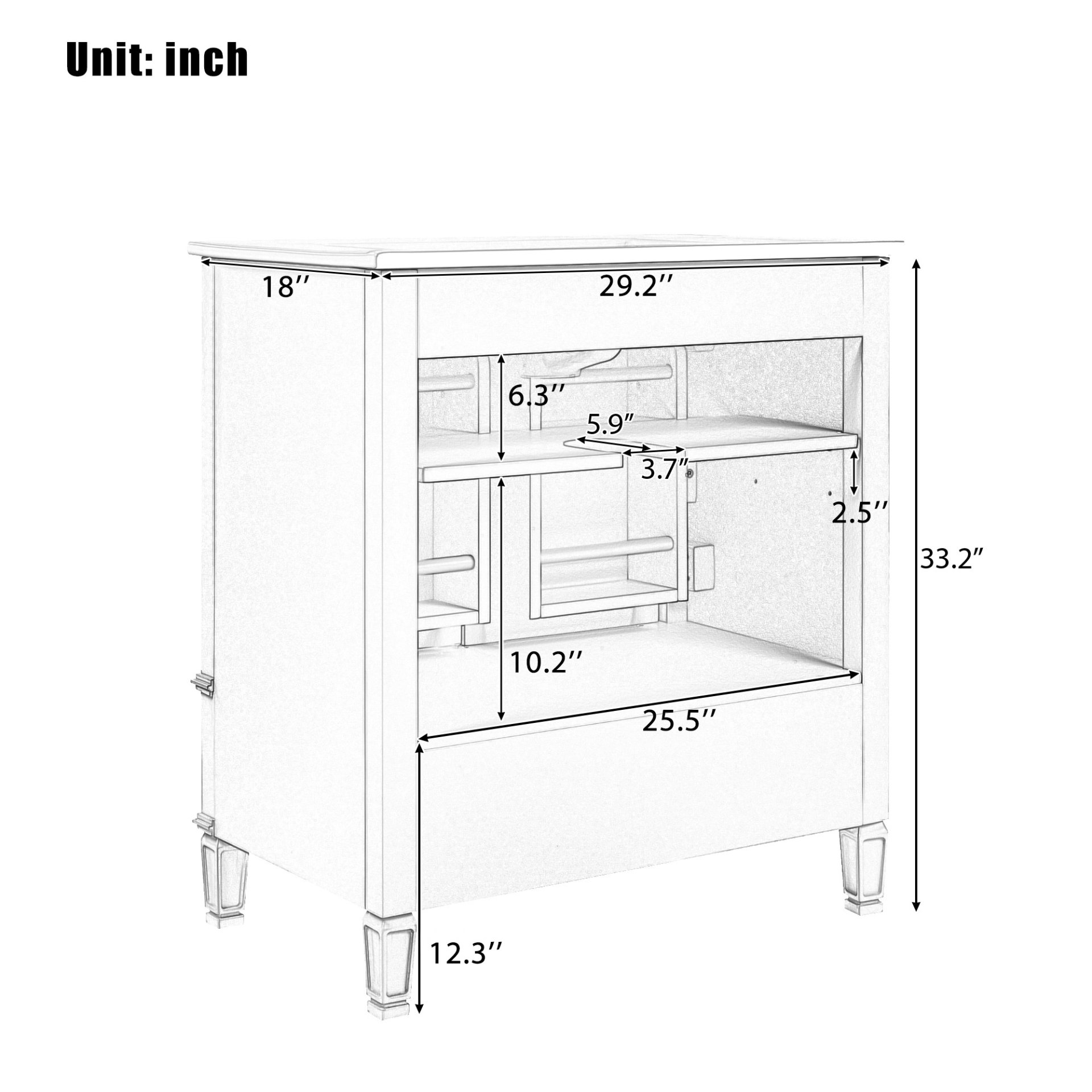 30" Bathroom Vanity With Sink, Soft Closing Door, Multi Functional Storage - Green - Image 5