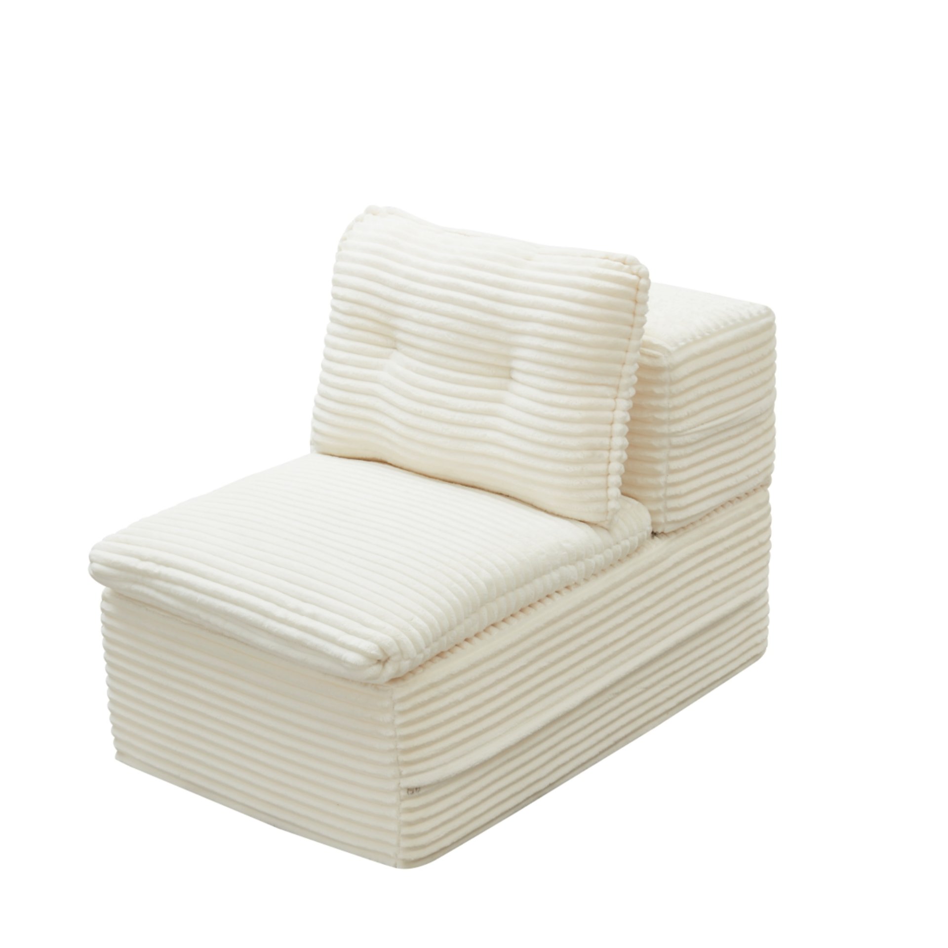 Multi Functional Sectional Sofa Bed With Independent Chaise Lounge And Functional Blanket - Beige - Image 13