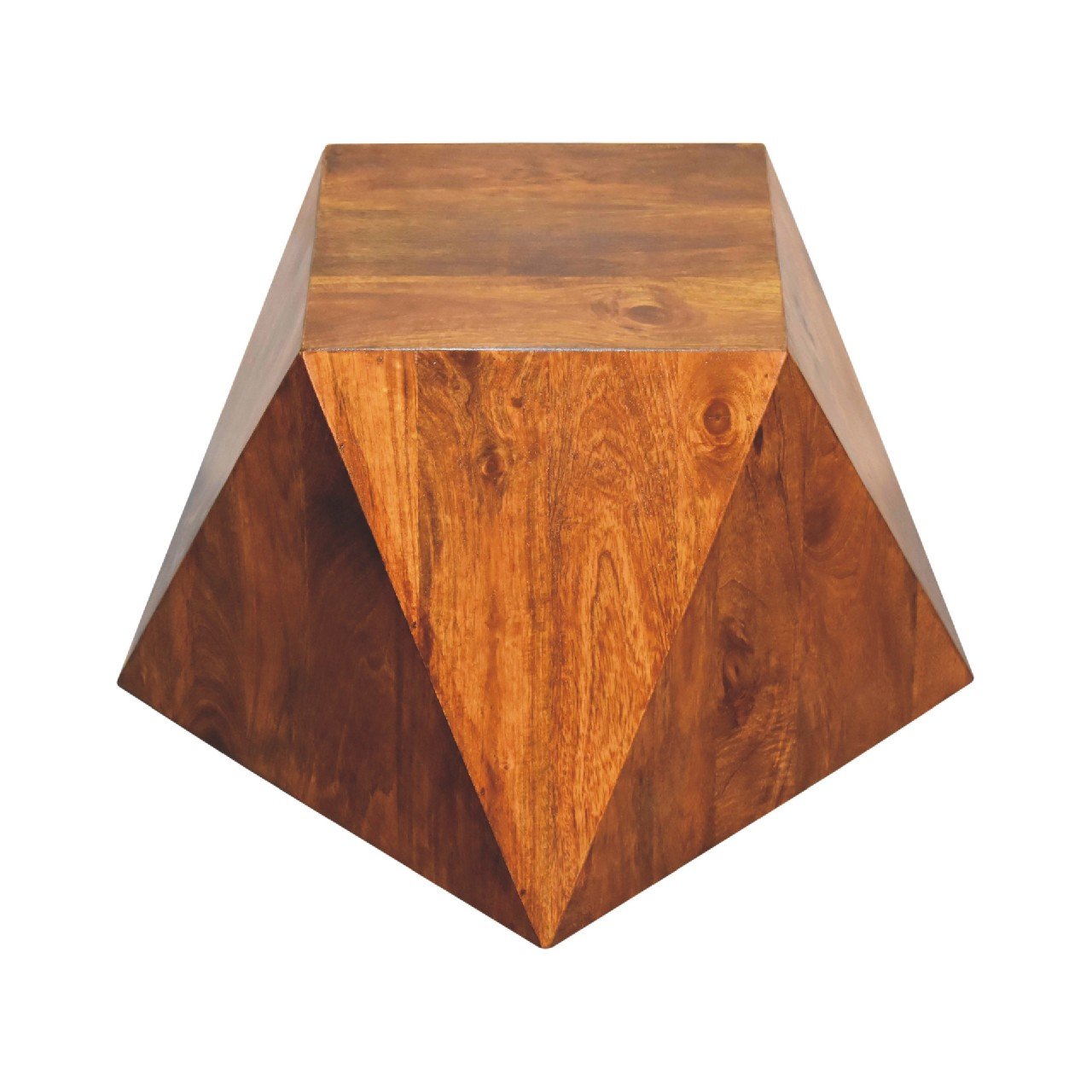 Abstract End Table - Chestnut - Image 4