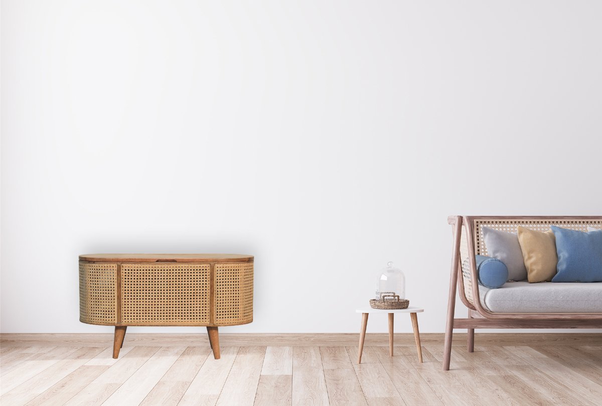 Larrisa - Rounded Lid Up Blanket Box - Oak - Image 11